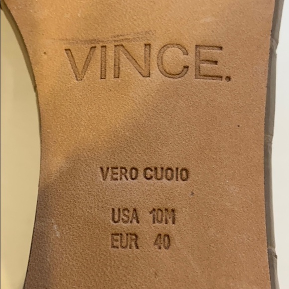 VINCE RITA CITY TAN SANDALS‎ IN PUMICE CROCODILE 10 - Picture 8 of 10